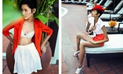 Hoàng Thùy khoe ảnh gầy như cò hương thời Vietnam next top đến Á hậu Hoàn vũ Việt Nam