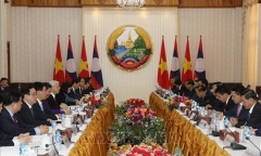 Tổng Bí thư, Chủ tịch nước Nguyễn Phú Trọng hội kiến Thủ tướng và Chủ tịch Quốc hội Lào