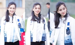 Angelababy xinh như thiên thần sau khi trở lại trường quay