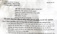 Cà Mau truy trách nhiệm vụ lộ nguồn tài liệu thi công chức