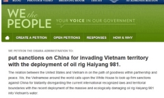 Kiến nghị Nhà Trắng trừng phạt Trung Quốc về giàn khoan 981