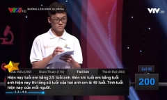 Bài toán tính số tuổi trong “Đường lên đỉnh Olympia” khiến dân mạng hoang mang vì chưa kịp hiểu đề đã hết thời gian
