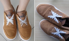 2 bước để có kiểu thắt dây giày hình thang phong cách