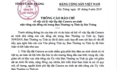Sóc Trăng hủy quyết định chi gần 1 tỷ gắn camera tại nhà cán bộ, thu hồi gần 900 triệu đồng