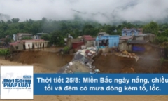 Thời tiết hôm nay 25/8: Miền Bắc ngày nắng, chiều tối và đêm có mưa dông