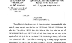 Xác minh việc giả mạo văn bản của Chủ tịch tỉnh Đắk Lắk