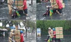 Ấm lòng những hình ảnh đẹp của Cảnh sát giao thông trên đường phố Việt