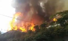 Video: Cháy lớn tại quán cà phê cọ gần tòa nhà Lotte