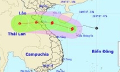 Bão số 4 giật cấp 10 hướng vào Thanh Hóa- Quảng Bình
