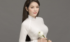 Lý Nhã Kỳ diện áo dài trắng nữ sinh khoe nhan sắc 