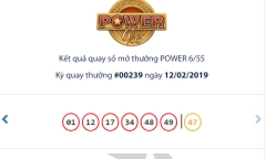 Kết quả xổ số Vietlott hôm nay 12/2/2019: Jackpot hơn 48 tỷ đồng vẫn