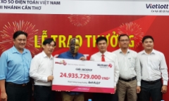 Vietlott trao giải Jackpot gần 25 tỷ đồng cho khách hàng may mắn đến từ Cần Thơ