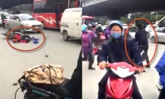 Bức xúc cảnh tài xế Go-Viet bị đánh gục, nằm bất động dưới đường