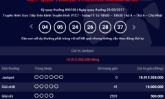 Kết quả xổ số điện toán Vietlott ngày 29/3: 18 tỷ chưa tìm thấy chủ