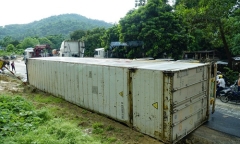 Điện Biên: Lại lật xe container trên dốc Nà Lơi