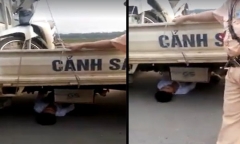 Vi phạm giao thông, 9X chui vào gầm xe CSGT 