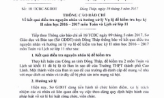 Giáo viên làm lộ đề thi lớp 11 ở Đồng Tháp để...