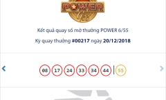 Kết quả xổ số Vietlott hôm nay 20/12/2018: 12 người