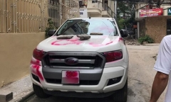 Tin tức mới nhất vụ xe Ford Range bị vẽ sơn chằng chịt ở Hà Nội