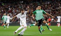 Hòa thất vọng trước Betis, Real Madrid vuột cơ hội trở lại ngôi đầu bảng