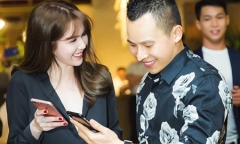 Ngọc Trinh diện túi hàng hiệu, vui vẻ cùng Khắc Tiệp tại sự kiện