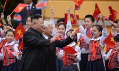 Toàn cảnh lễ đón chính thức Chủ tịch Triều Tiên Kim Jong-un tại Phủ Chủ tịch