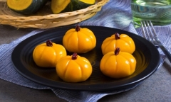 Bánh Mochi bí đỏ - không cần phẩm màu và hương liệu