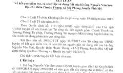 Không nộp tiền sử dụng đất, Bí thư xã bị kiểm điểm