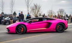 Siêu xe bò tót Lamborghini Aventador “đỏm” trong sắc hồng