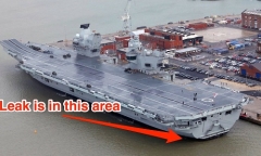 Tàu sân bay hơn 4 tỷ đô của Anh bị rò rỉ nước