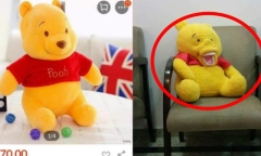 Khách hàng tố hết hồn với chú gấu bông đặt mua trên mạng