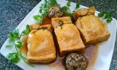 Rằm tháng 7: Đậu hũ bao bố chay thanh mát, nhẹ bụng