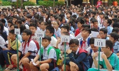 Hôm nay (14/6), hơn 4.000 thí sinh căng thẳng tranh suất vào lớp 6 trường Trần Đại Nghĩa
