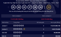 Kết quả xổ số Vietlott hôm nay 23/11: Hơn 114 tỷ đồng sẽ về tay ai?