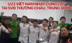 Clip: U23 Việt Nam ăn mừng trong phòng thay đồ sau khi đánh bại Qatar