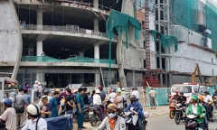 3 công nhân rơi từ công trình trung tâm thương mại ở TP. Hồ Chí Minh