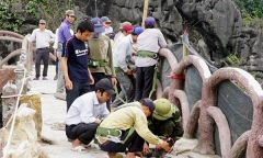 Tiến độ tháo dỡ “dậm chân tại chỗ” tại công trình trái phép trong khu vực Tràng An cổ