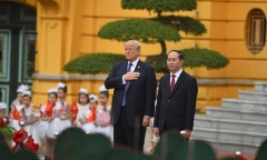 Lễ đón Tổng thống Donald Trump tại Phủ Chủ tịch
