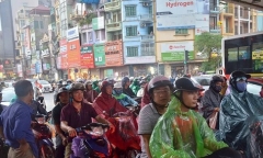 Hà Nội: Mưa dông lớn, quật đổ cây sau chuỗi ngày nắng nóng kỉ lục