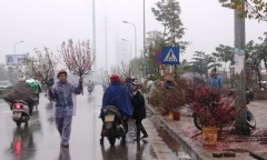 Miền Bắc đón không khí lạnh cực mạnh, đêm giao thừa rét đậm, mưa rào
