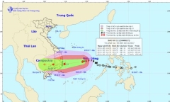 Bão số 12 có thể giật cấp 15 khi vào Nam Trung Bộ