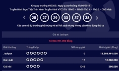 Kết quả xổ số Vietlott hôm nay 29/6/2018: Hơn 13,5 tỷ sẽ về tay ai?