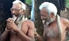 Video: Rùng mình với người đàn ông ngậm đầu rắn hổ mang