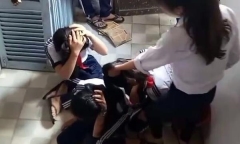 Xôn xao đoạn clip nhóm nữ sinh trung học đánh bạn dã man