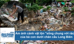 Ám ảnh cảnh sống của dân dưới chân cầu Long Biên bị rác 