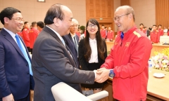 HLV Park Hang Seo và đoàn thể thao Việt Nam nhận thư động viên của Thủ tướng Nguyễn Xuân Phúc