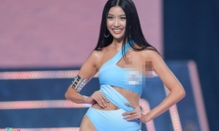 Bán kết Hoa hậu Hoàn vũ 2019: Thúy Vân gặp sự cố lộ ngực ngay trên sóng trực tiếp