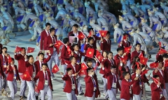 Chùm ảnh: Lễ khai mạc ASIAD 2018 hoành tráng với 80.000 người tham dự