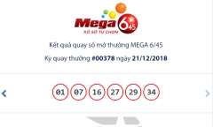 Kết quả xổ số Vietlott hôm nay 21/12/2018: Jackpot hơn 19 tỷ đồng vẫn