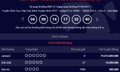 Kết quả xổ số điện toán Vietlott ngày 7/4: Hơn 19 tỷ đồng chưa tìm thấy chủ